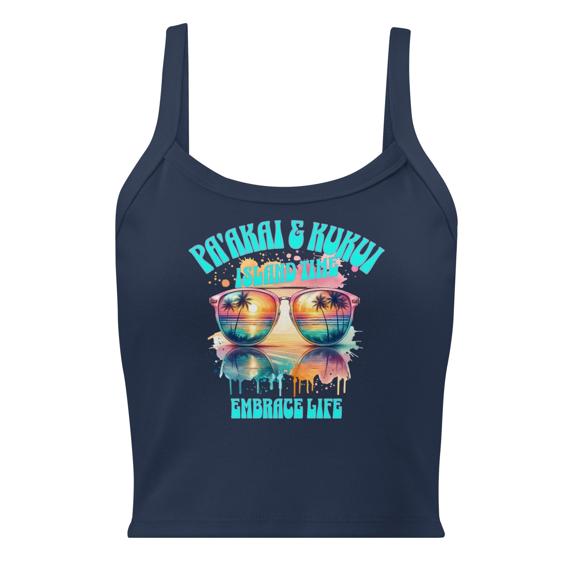 Island Time - Women’s micro-rib tank top Tank Top Pa'akai & Kukui