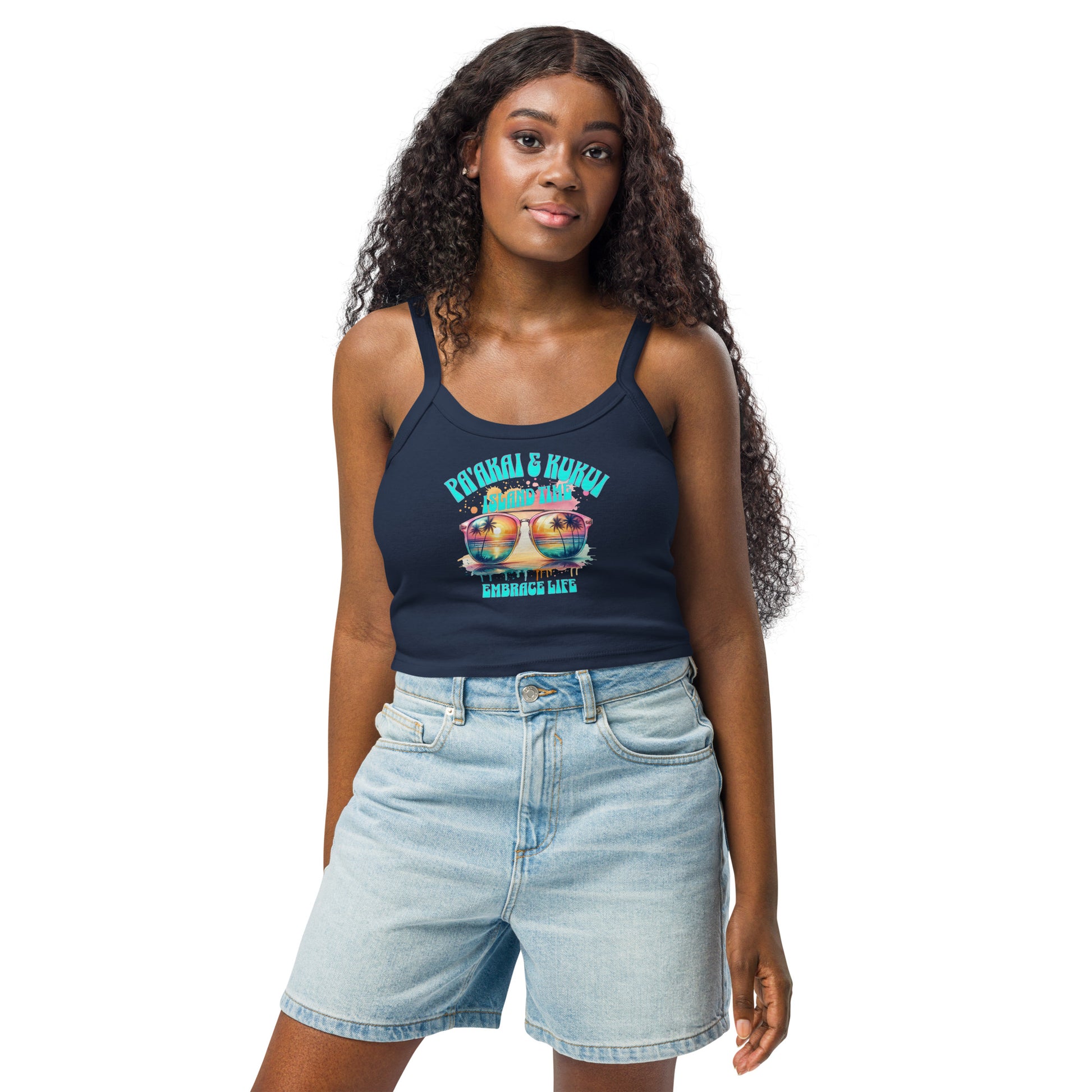 Island Time - Women’s micro-rib tank top Tank Top Pa'akai & Kukui