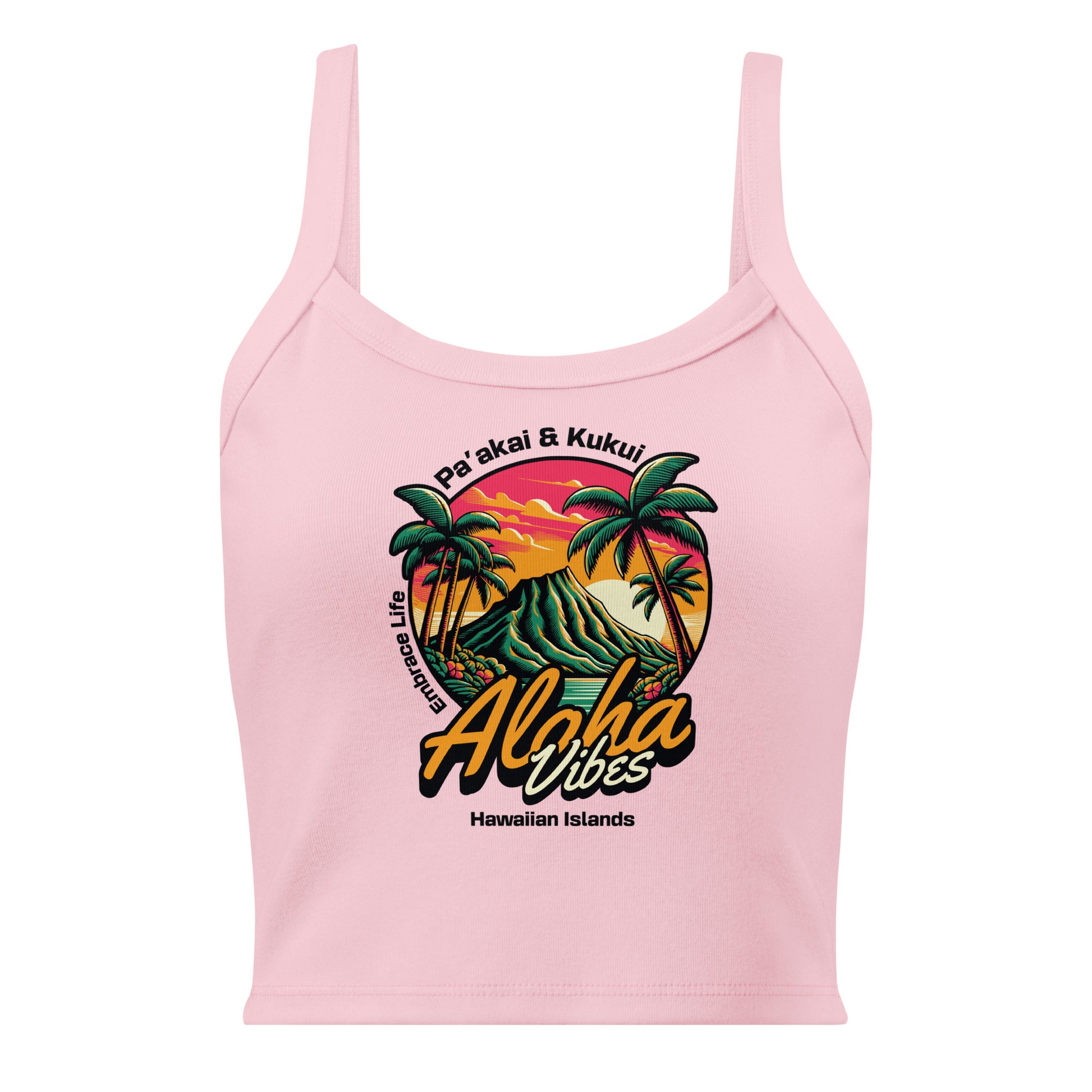 Aloha Vibes - Women’s micro-rib tank top Tank Top Pa'akai & Kukui