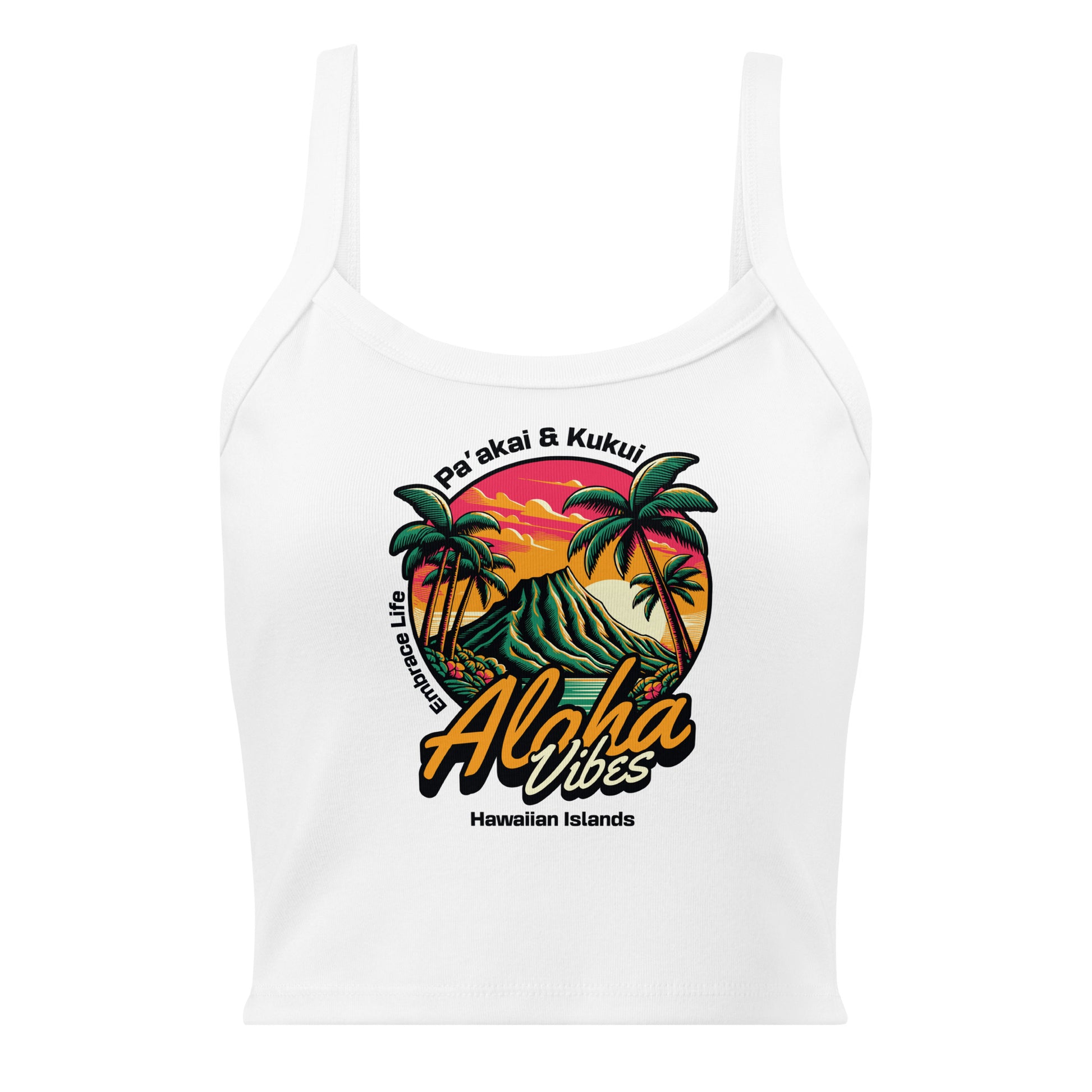 Aloha Vibes - Women’s micro-rib tank top Tank Top Pa'akai & Kukui