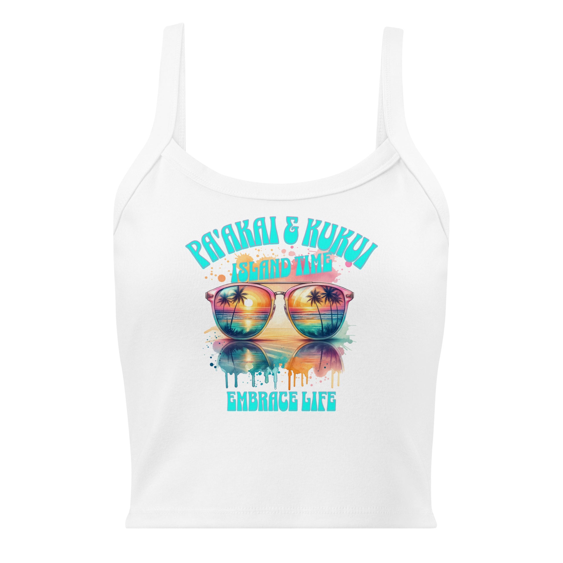 Island Time - Women’s micro-rib tank top Tank Top Pa'akai & Kukui