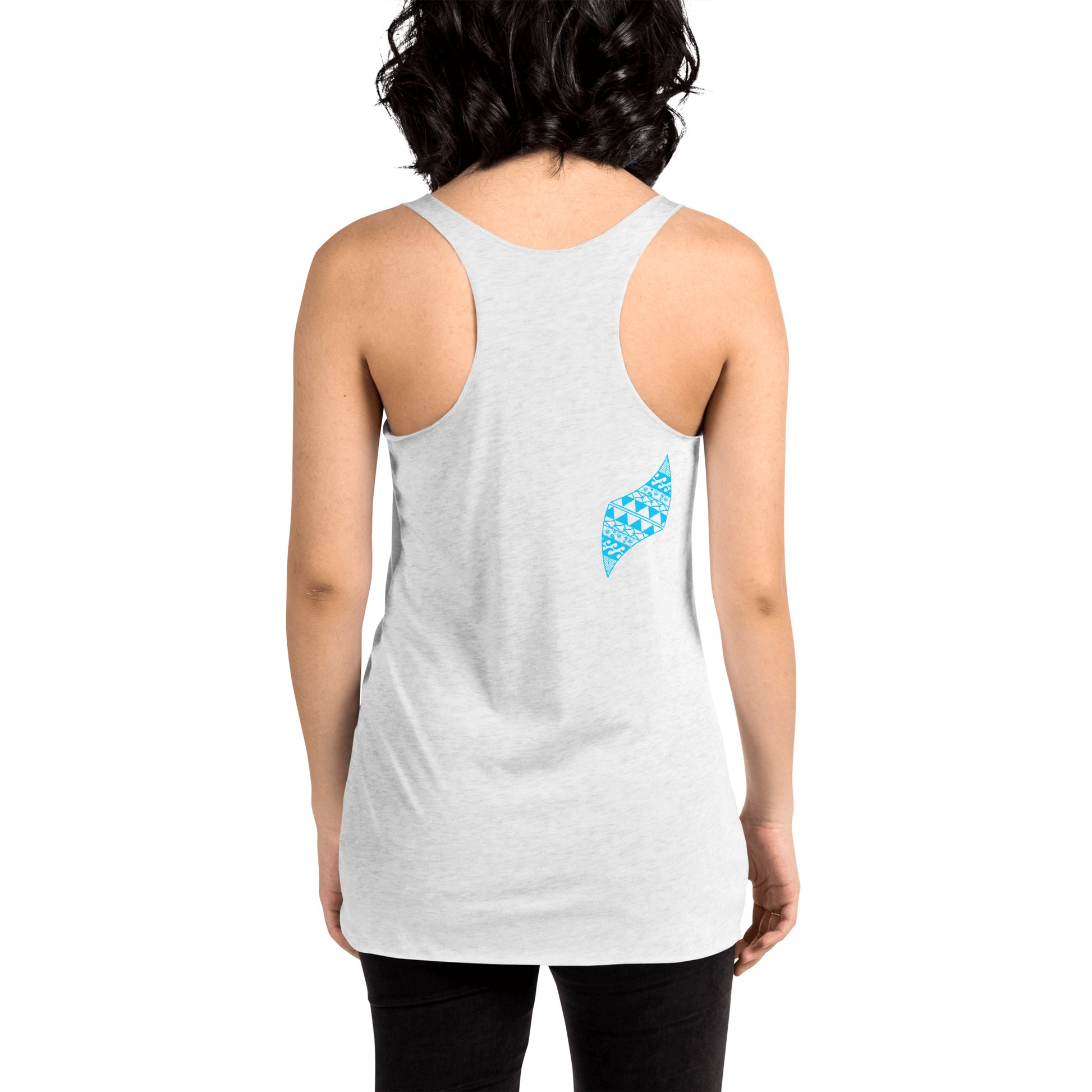 Women's Embrace Life Racerback Tank Tank Top Pa'akai & Kukui Heather White XS