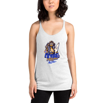 Women's Racerback Hippie Tank Top Tank Top Pa'akai & Kukui Heather White XS