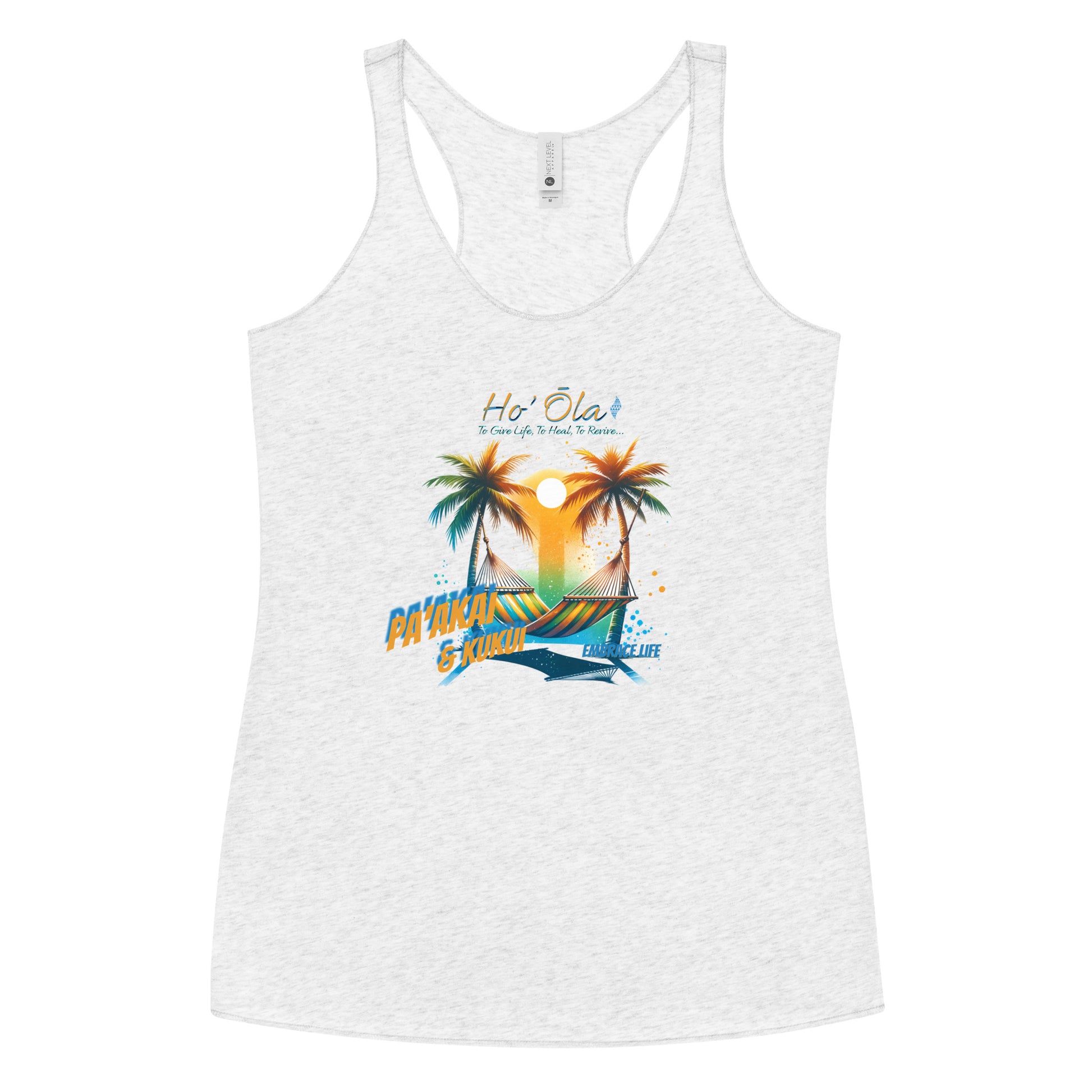 Beach Life Women's Racerback Tank Tank Top Pa'akai & Kukui