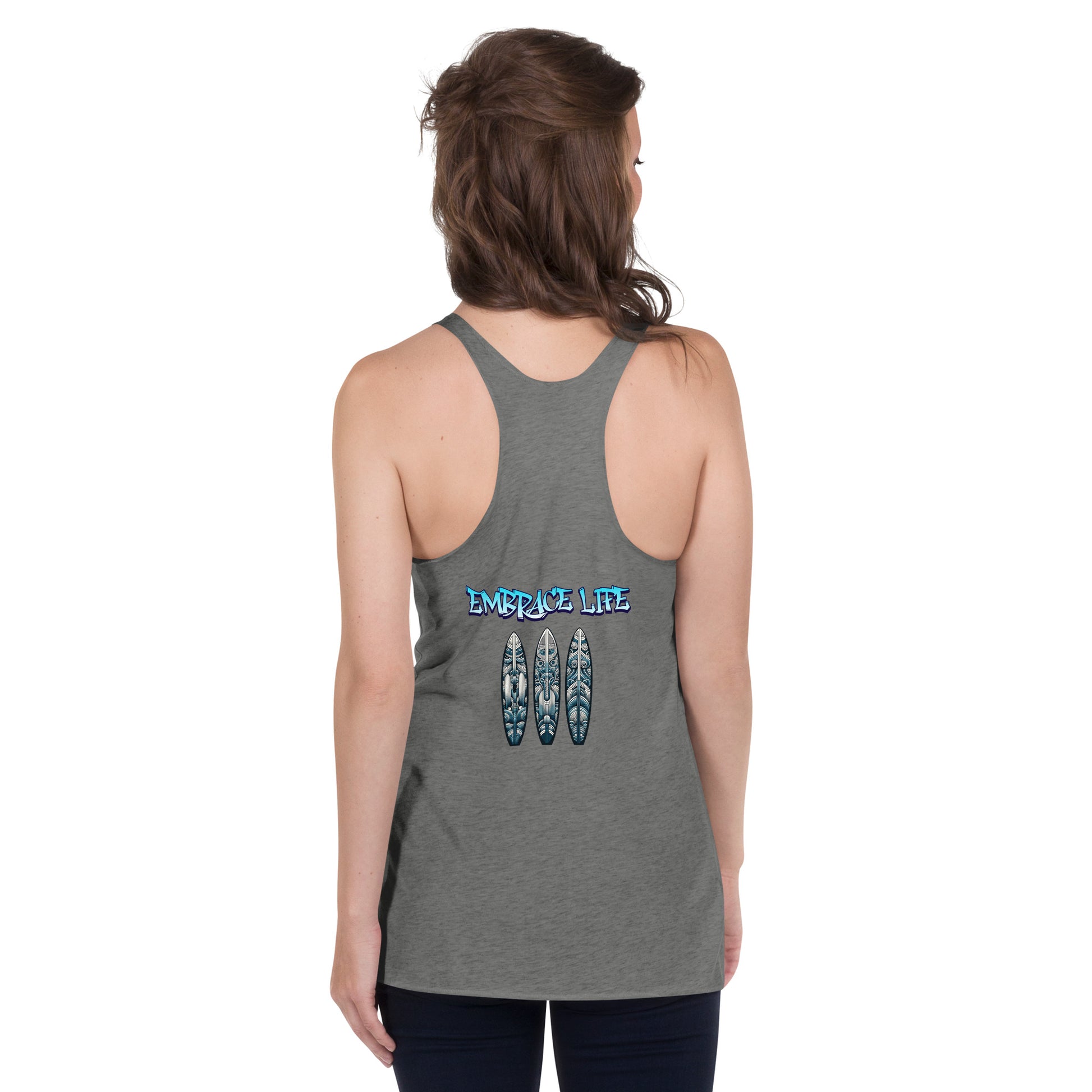 Tribal Sea Turtle Women's Racerback Tank Tank Top Pa'akai & Kukui