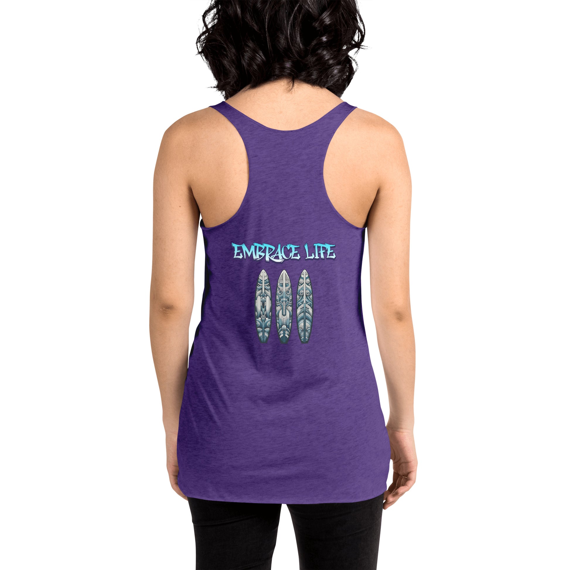 Tribal Sea Turtle Women's Racerback Tank Tank Top Pa'akai & Kukui