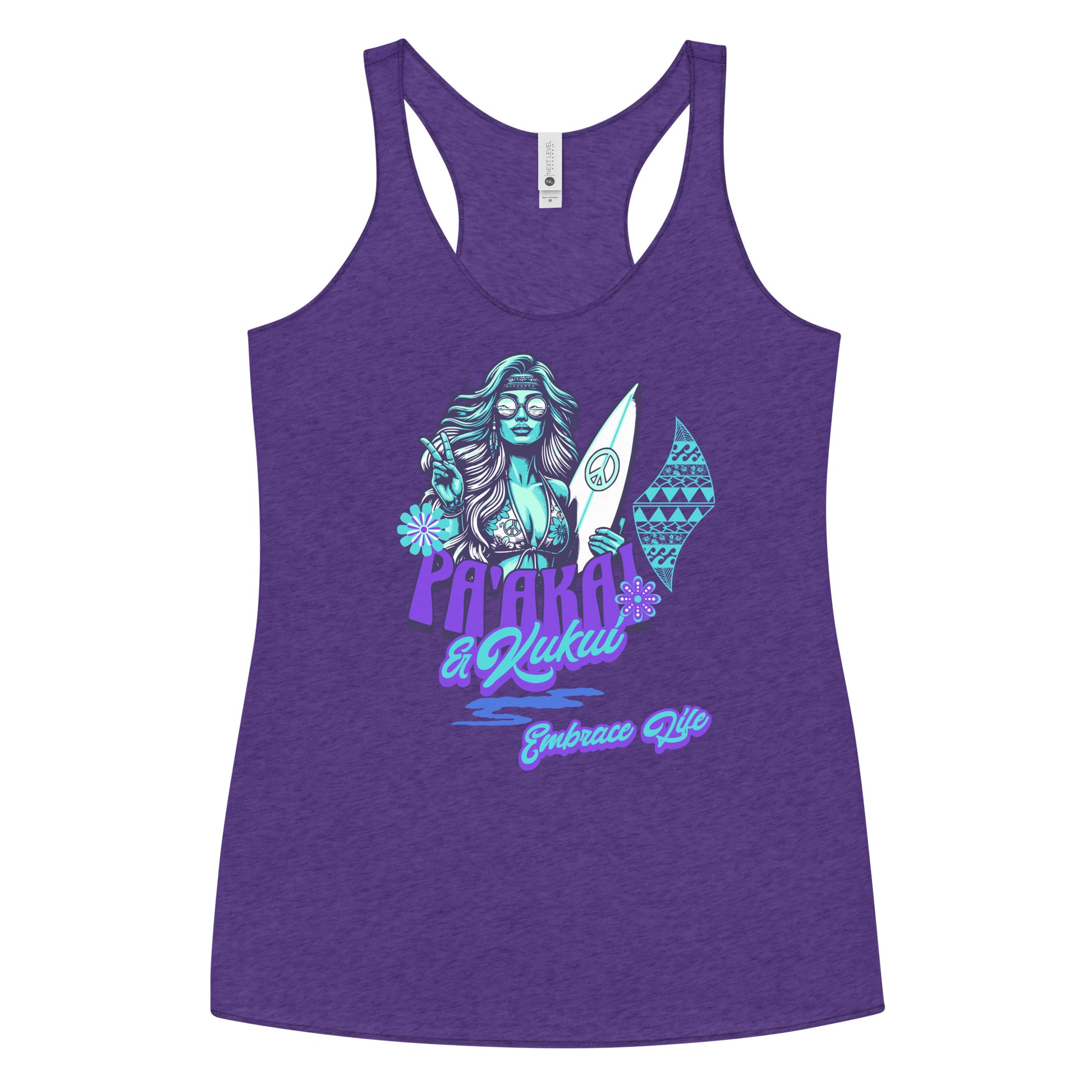 Heʻenalu Chic Racerback Tank-top (Turquoise) Tank Top Pa'akai & Kukui