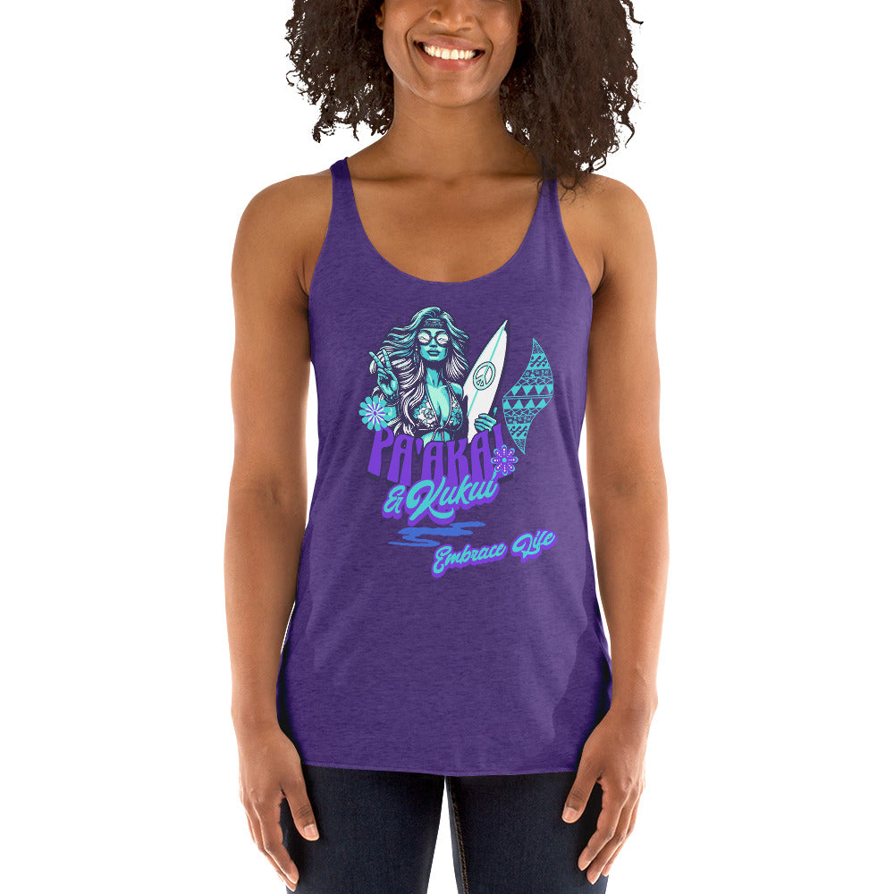 Heʻenalu Chic Racerback Tank-top (Turquoise) Tank Top Pa'akai & Kukui