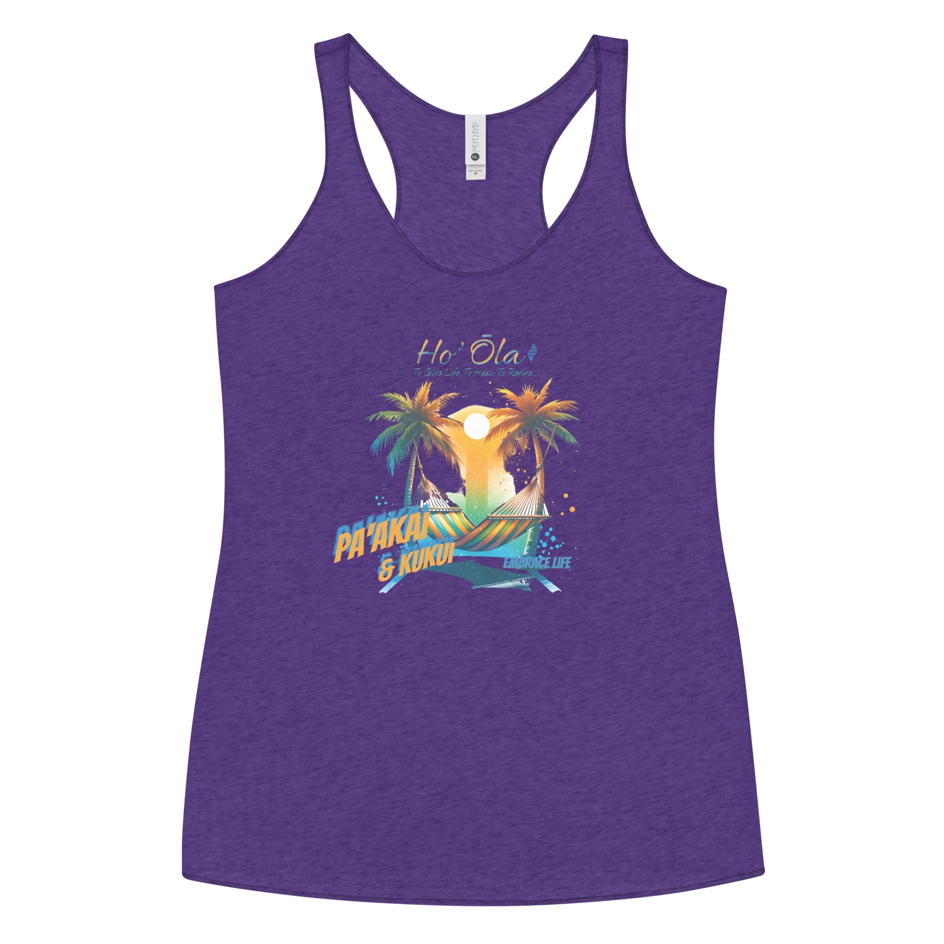 Beach Life Women's Racerback Tank Tank Top Pa'akai & Kukui