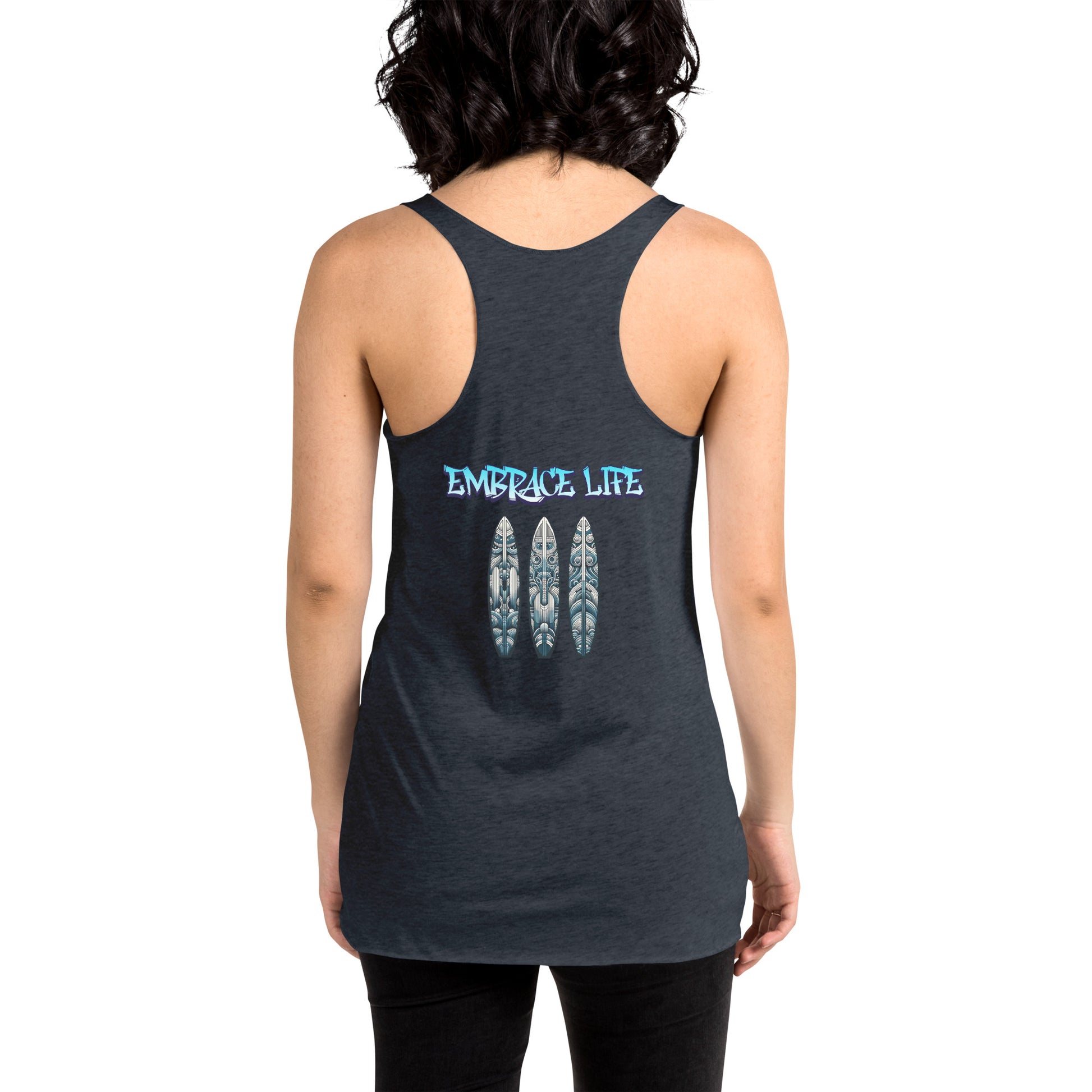 Tribal Sea Turtle Women's Racerback Tank Tank Top Pa'akai & Kukui