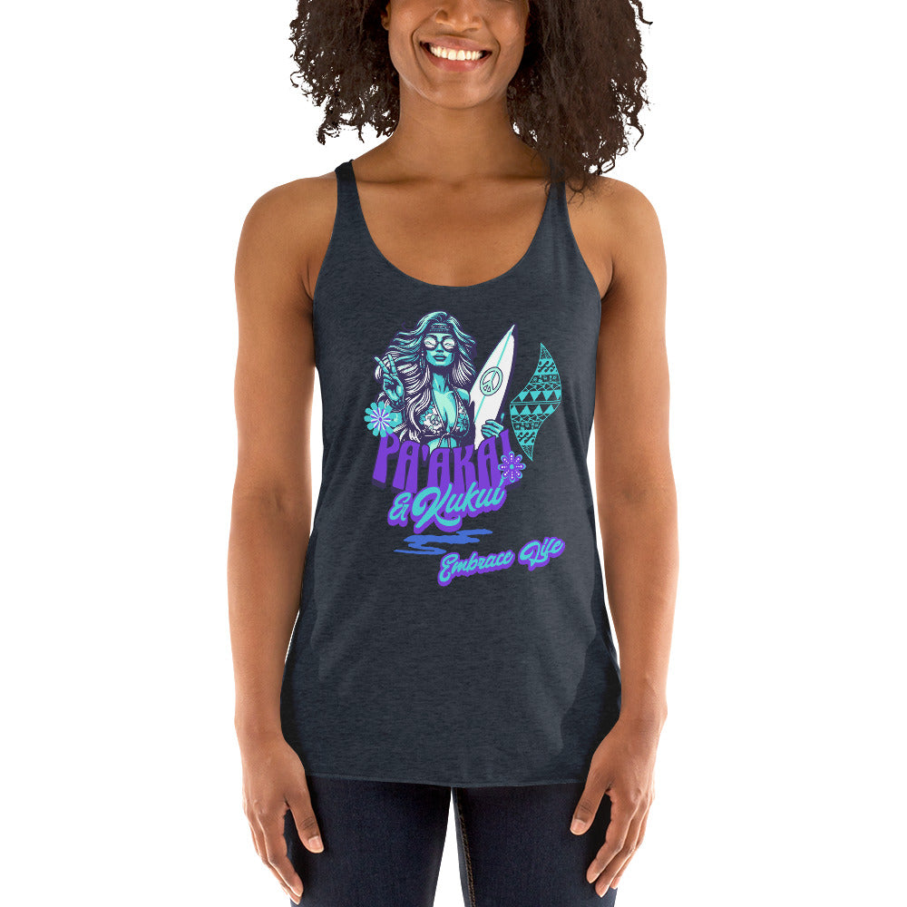 Heʻenalu Chic Racerback Tank-top (Turquoise) Tank Top Pa'akai & Kukui