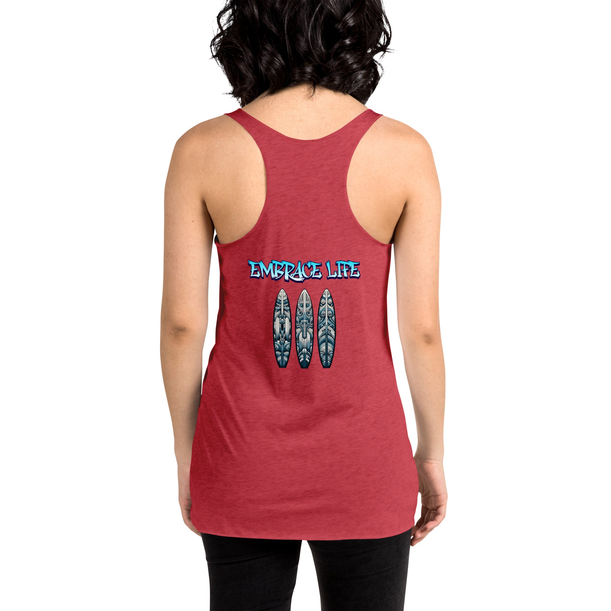 Tribal Sea Turtle Women's Racerback Tank Tank Top Pa'akai & Kukui