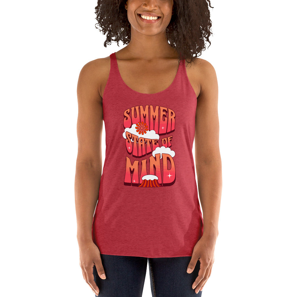 Summer Dream'n Women's Racerback Tank Tank Top Pa'akai & Kukui Vintage Red XS