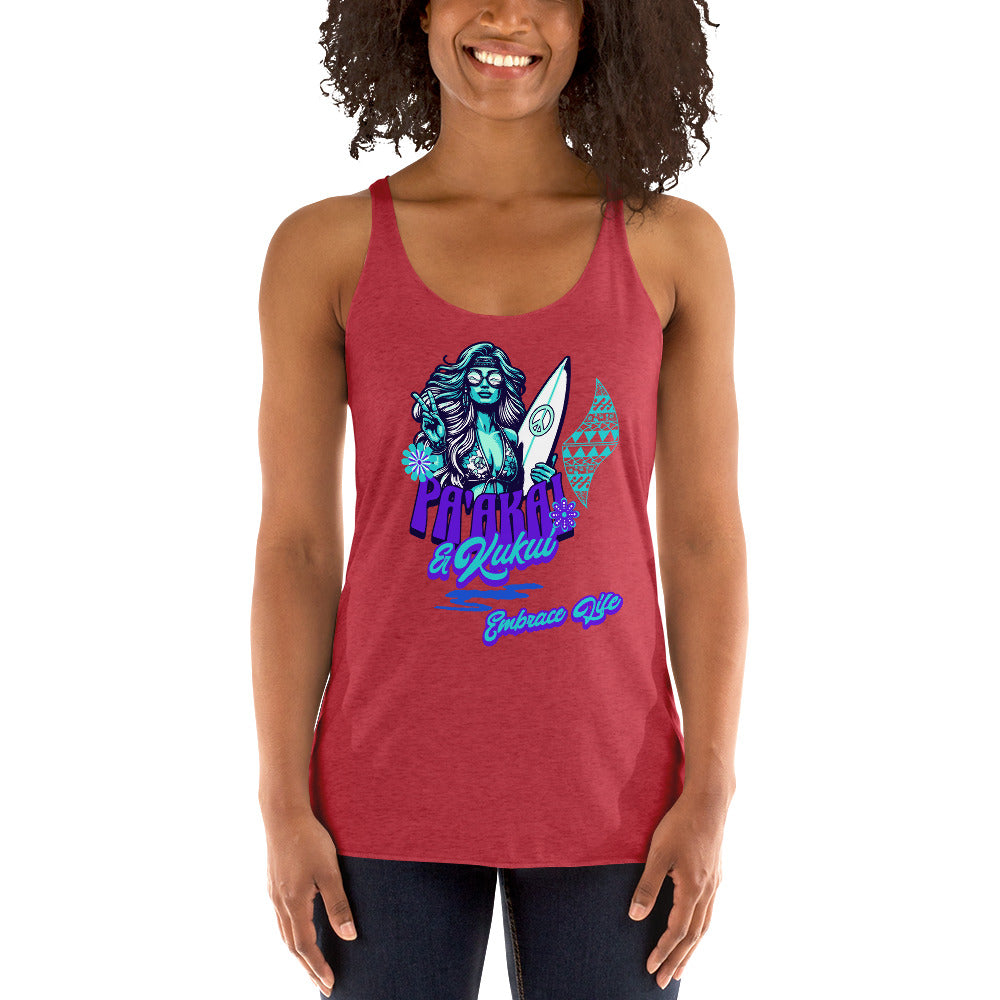 Heʻenalu Chic Racerback Tank-top (Turquoise) Tank Top Pa'akai & Kukui