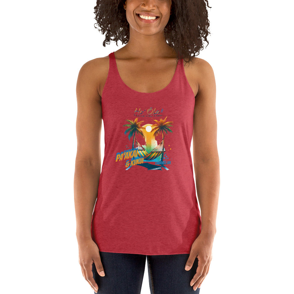 Beach Life Women's Racerback Tank Tank Top Pa'akai & Kukui