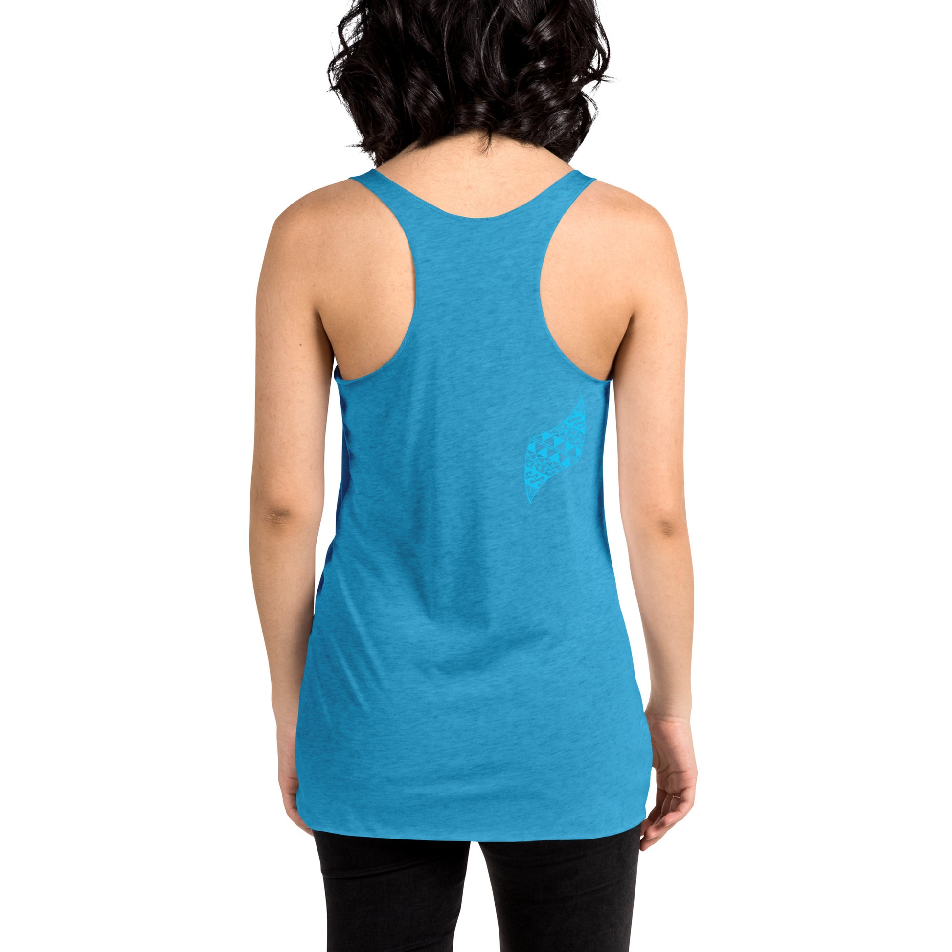 Women's Embrace Life Racerback Tank Tank Top Pa'akai & Kukui Vintage Turquoise XS