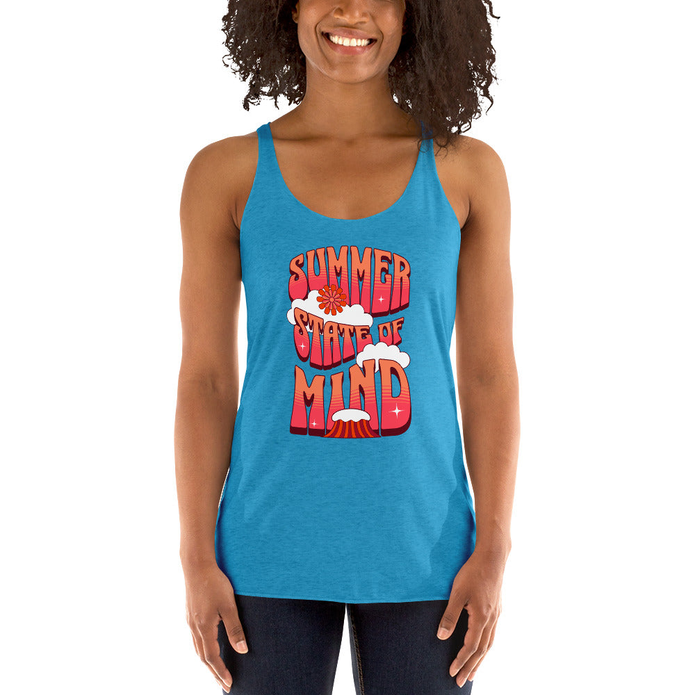 Summer Dream'n Women's Racerback Tank Tank Top Pa'akai & Kukui Vintage Turquoise XS