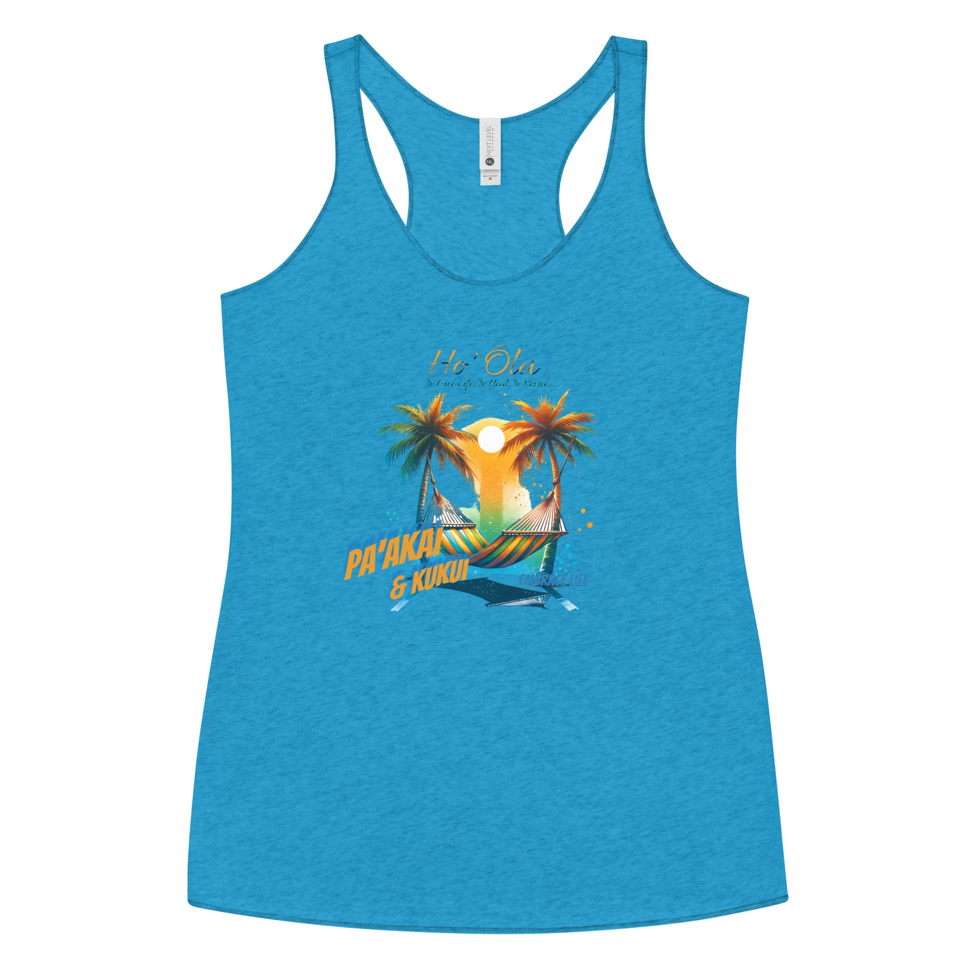 Beach Life Women's Racerback Tank Tank Top Pa'akai & Kukui