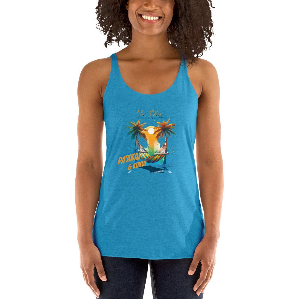 Beach Life Women's Racerback Tank Tank Top Pa'akai & Kukui