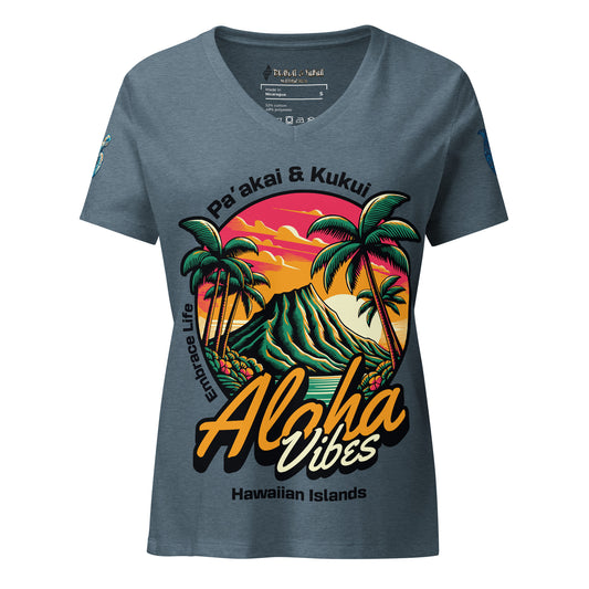 Aloha Vibes - Women’s relaxed v-neck t-shirt