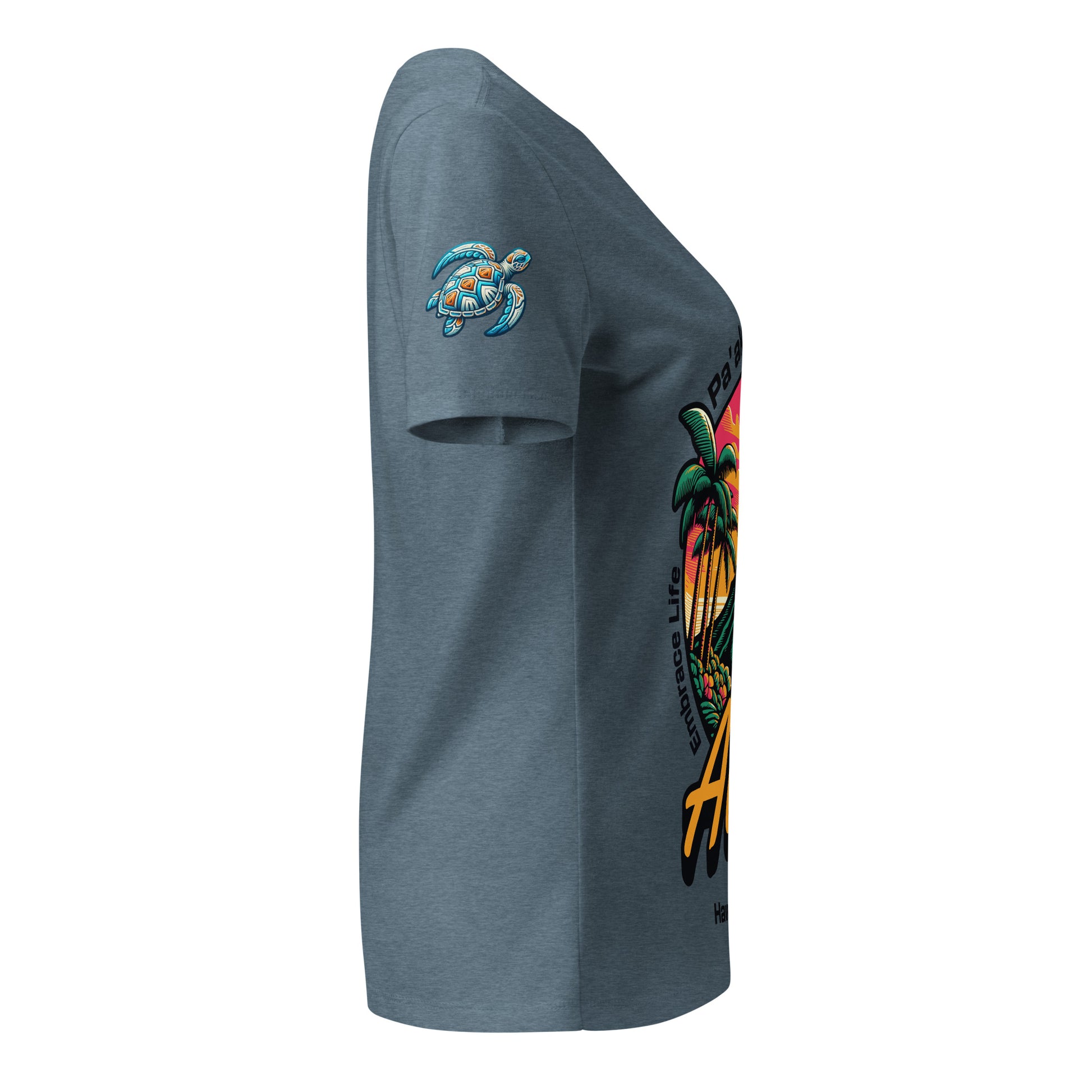 Aloha Vibes - Women’s relaxed v-neck t-shirt V-Neck T-shirt Pa'akai & Kukui
