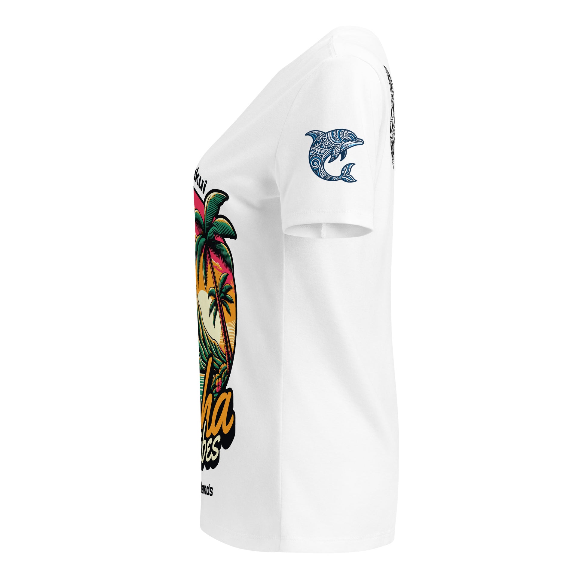 Aloha Vibes - Women’s relaxed v-neck t-shirt V-Neck T-shirt Pa'akai & Kukui