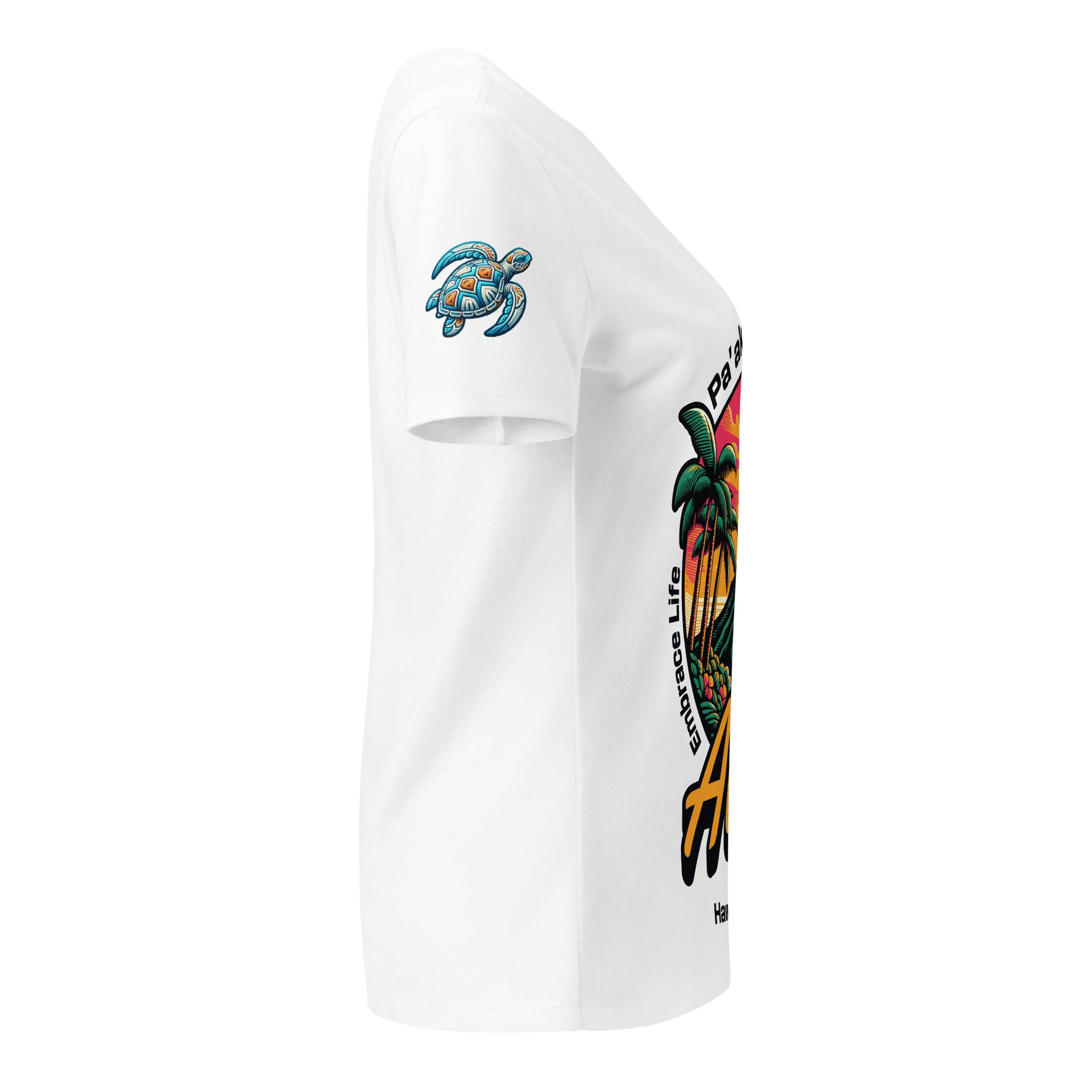 Aloha Vibes - Women’s relaxed v-neck t-shirt V-Neck T-shirt Pa'akai & Kukui