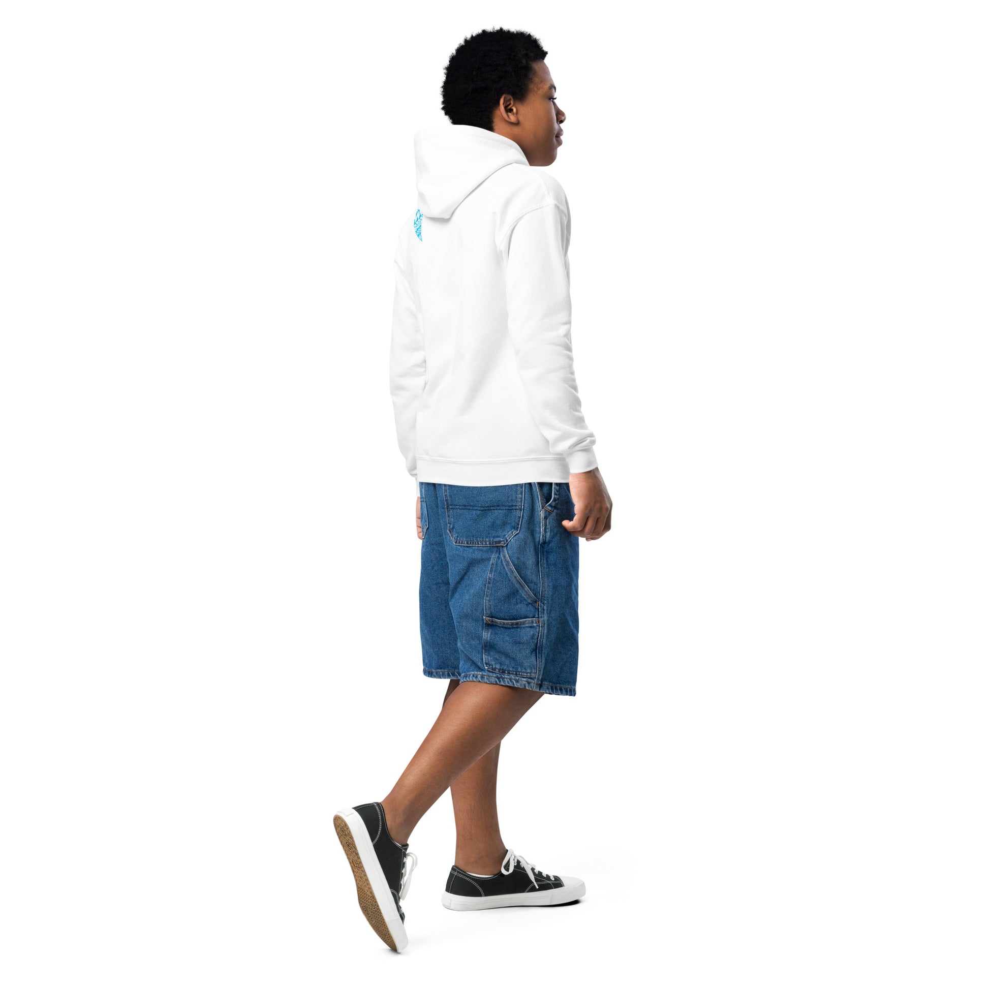 Tribal Shark Youth heavy blend hoodie Youth Pullover Hoodie Pa'akai & Kukui