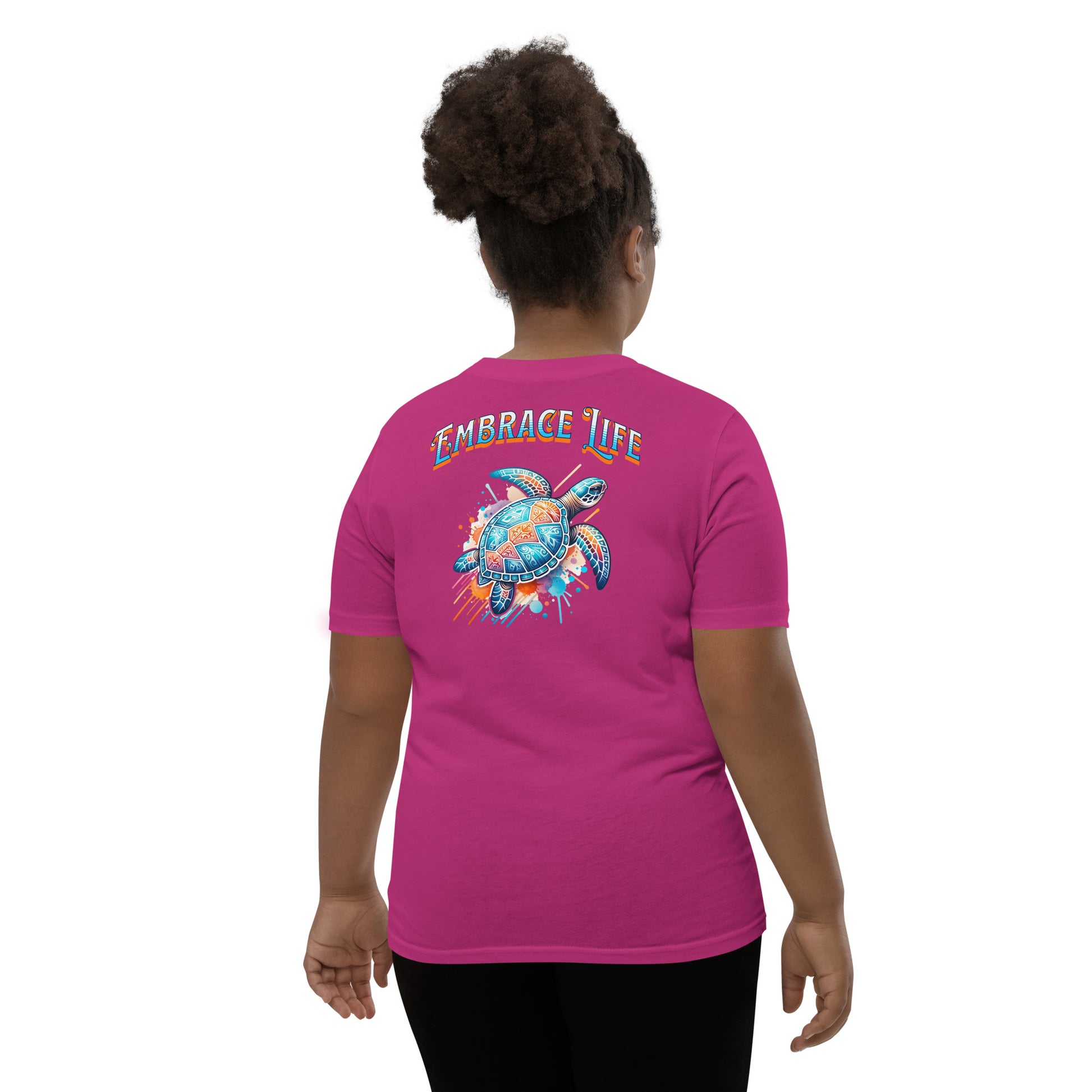 Tribal Sea Turtle - Youth Short Sleeve T-Shirt T-shirt Pa'akai & Kukui