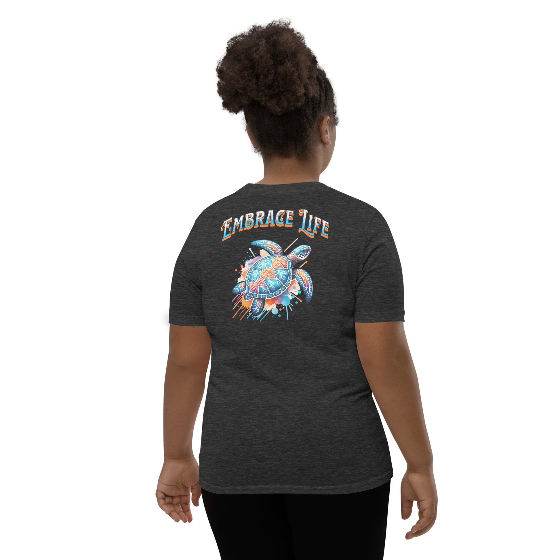 Tribal Sea Turtle - Youth Short Sleeve T-Shirt T-shirt Pa'akai & Kukui