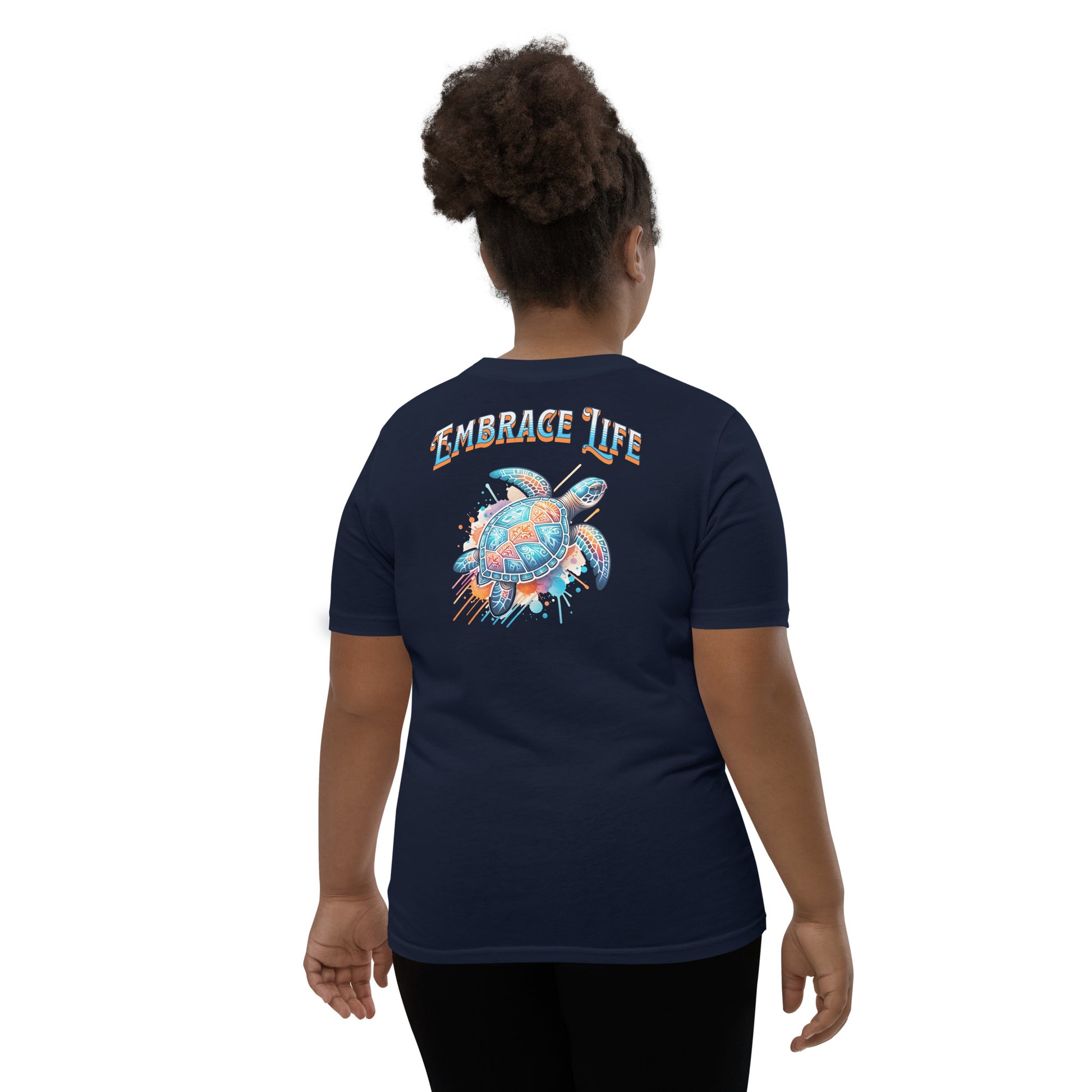 Tribal Sea Turtle - Youth Short Sleeve T-Shirt T-shirt Pa'akai & Kukui