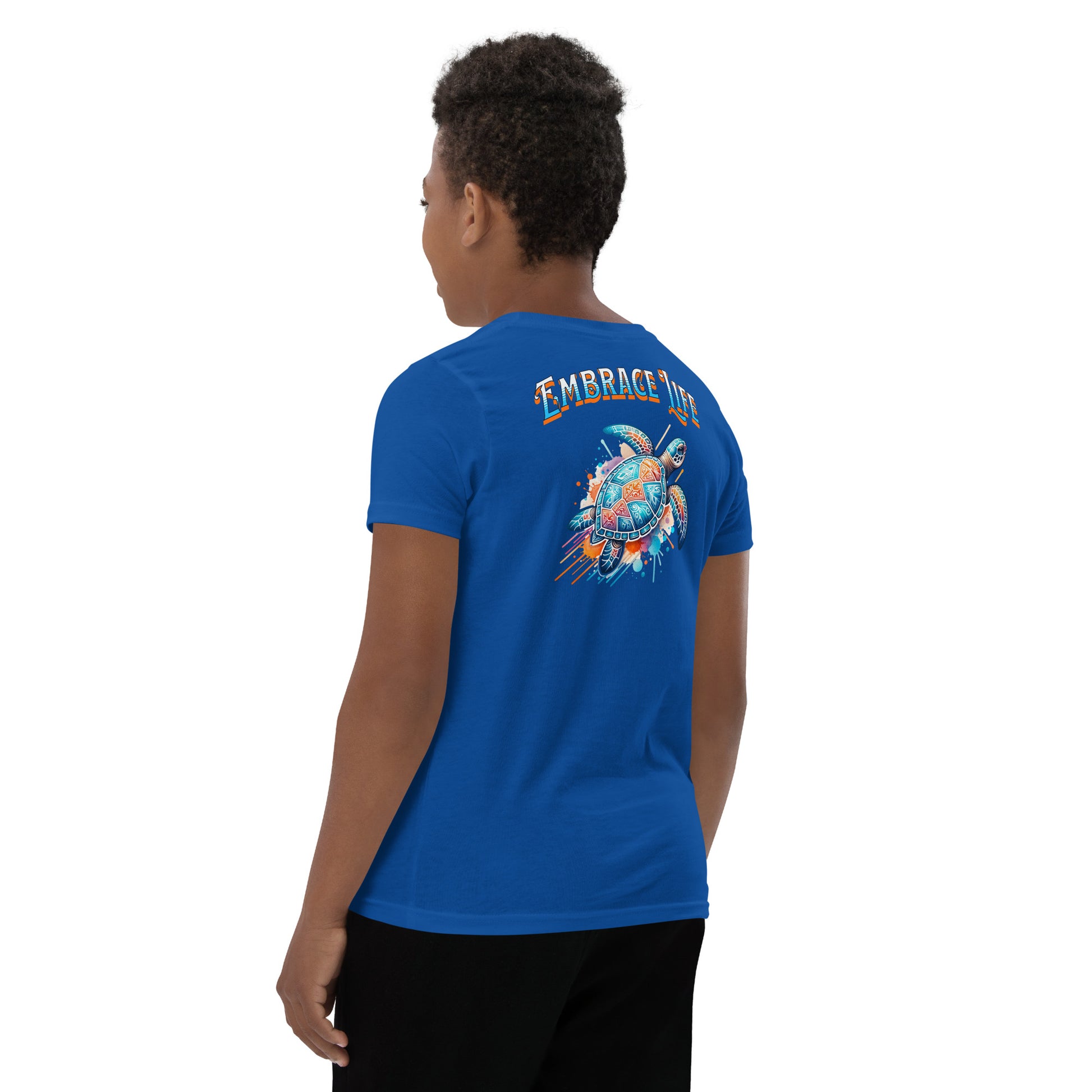 Tribal Sea Turtle - Youth Short Sleeve T-Shirt T-shirt Pa'akai & Kukui